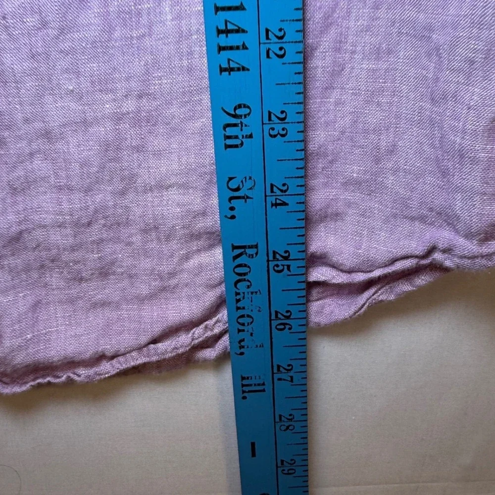 J. Crew Baird McNutt Irish Linen Slim Fit Shirt Mens Medium Lavender Purple